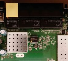 PCB upside - zoomed, shows flash closer